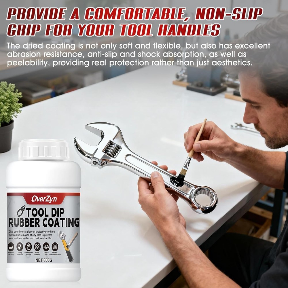 10.5oz Rubber Dip for Tools, Tool Dip Rubber Coating, Tool Handle Dip Coating We