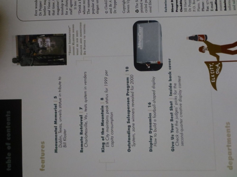 DR PEPPER CLOCK DIAL SUMMER AUGUST 2000 MAGAZINE