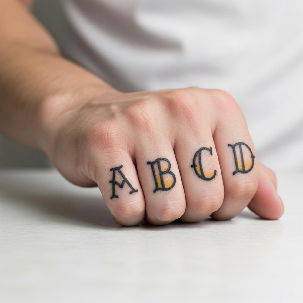 Knuckles Tattoo Costume Accessory