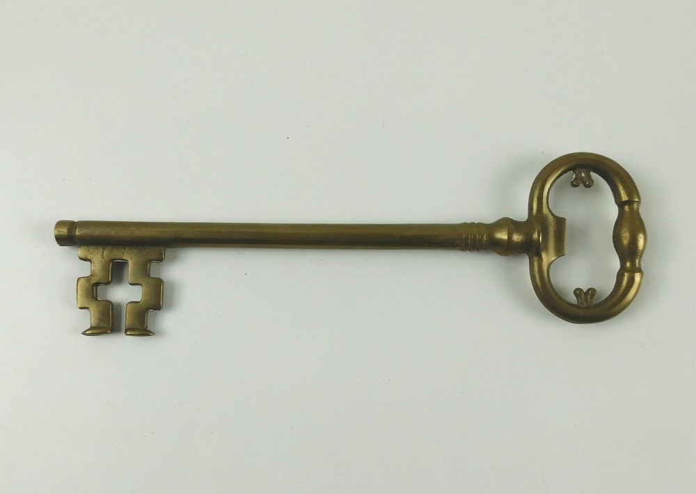 Large Brass Skeleton Key 8 inches