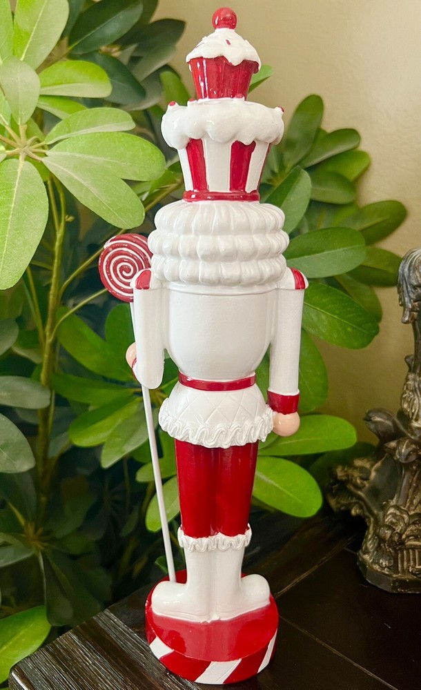 BRAND NEW CHRISTMAS PEPPERMINT CANDY LAND CUPCAKE RED NUTCRACKER 14"