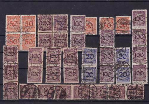 german 1923 used  stamps  blocks ref r15721