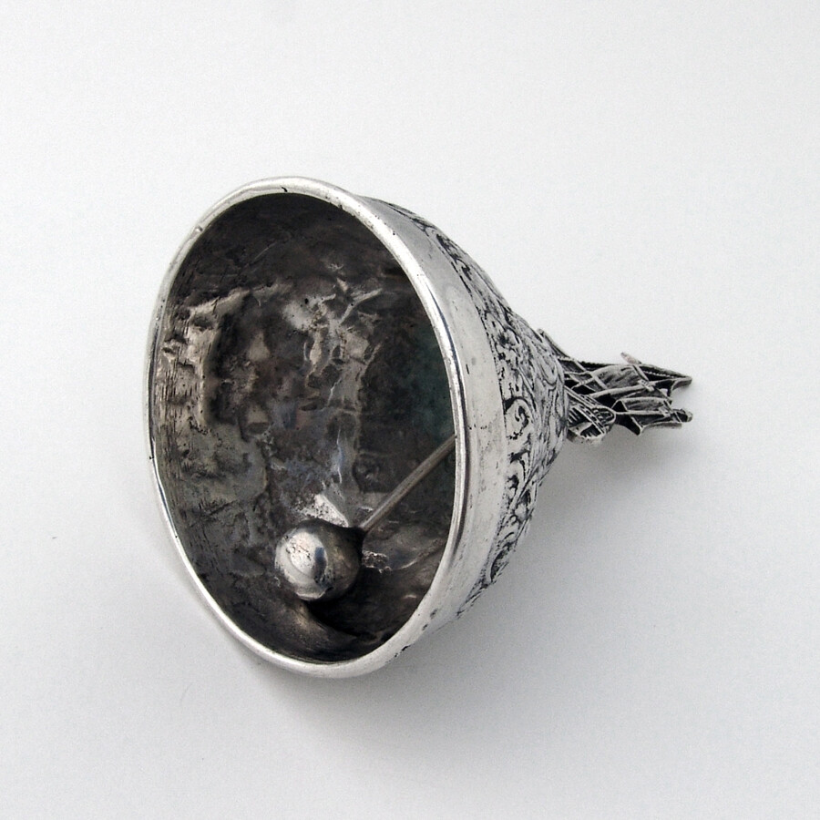 Dutch Dinner Bell Galleon Ship Handle 833 Standard Silver 1966