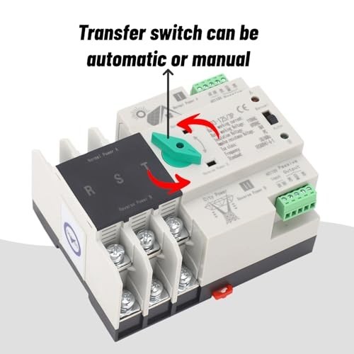 Automatic Transfer Switch 63A 110V Mini ATS Din Rail Backup Generator Switch
