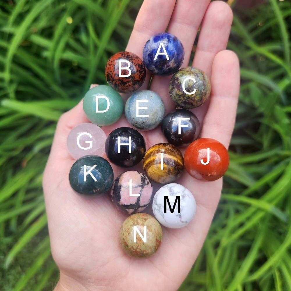 Mini Crystal Ball 20mm - Gemstone Sphere - Small Stone Ball