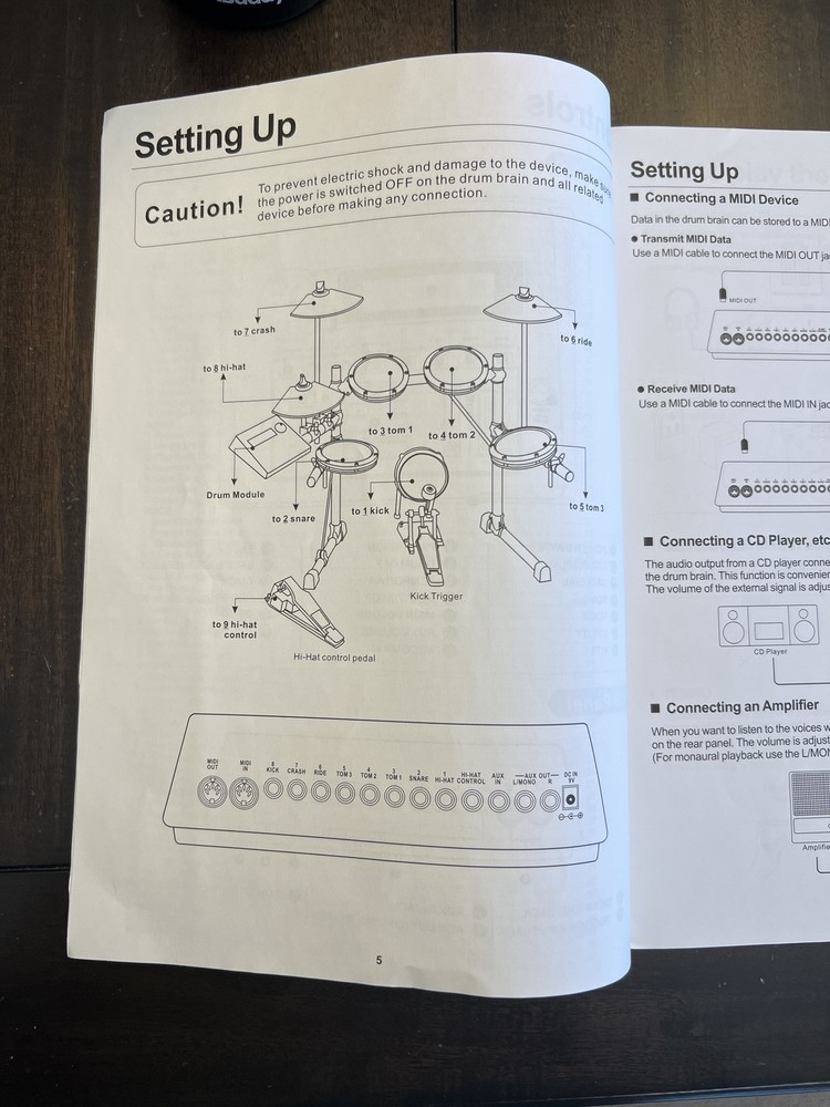 Yoki DD908 Instruction Manual Digital Drum Only Manual