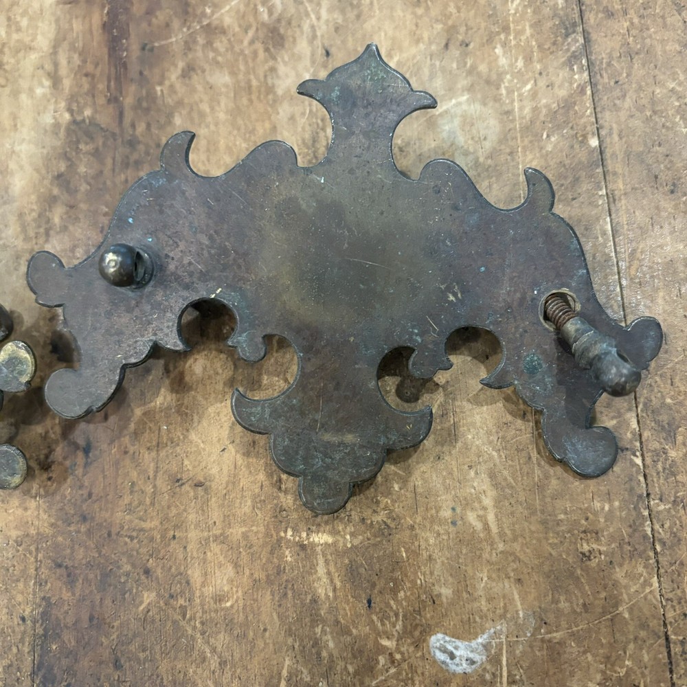 Brass Coated Vintage Antique Hardware draw Pulls Read