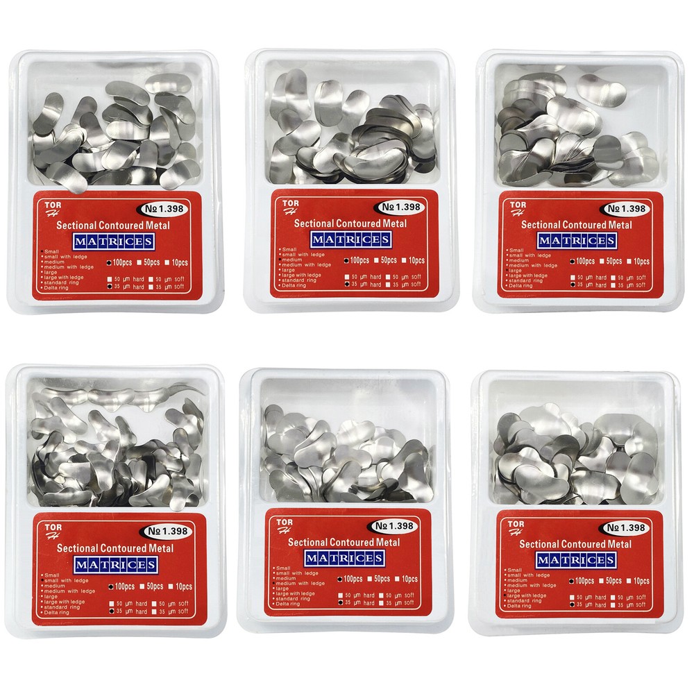 TOR VM Dental Sectional Contoured Matrices Refill Matrix Band Large Medium Small