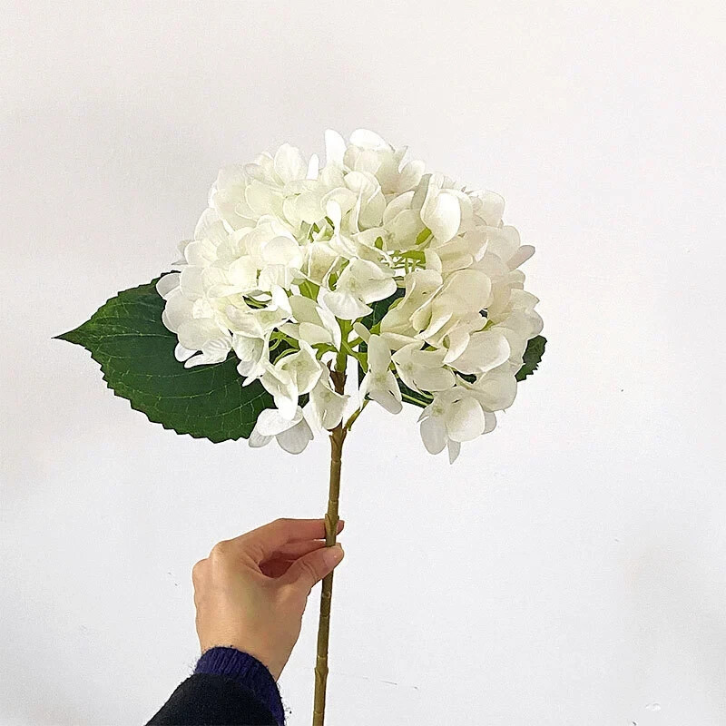 5 Pcs Artificial Silk Hydrangea Flowers 18'' Bouquet Arrangement