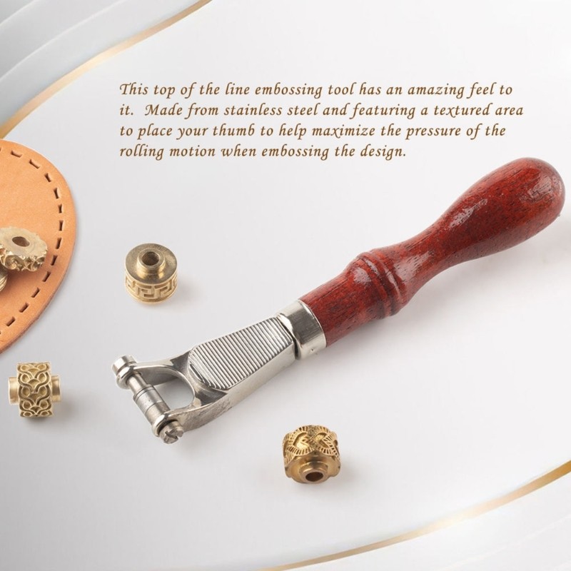 Large Leather Embossing Wheel Handle Craft Tool for Jewelry Making