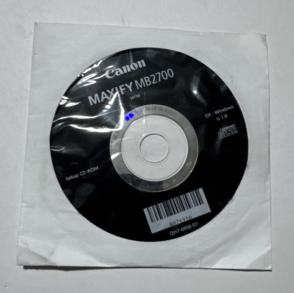 Canon Maxify MB2700 Series Setup CD Disc For Windows ••New
