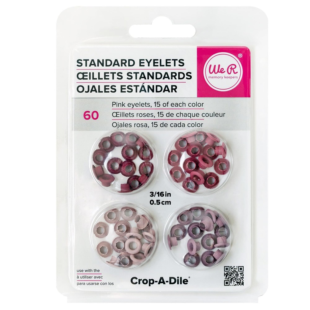 We R Eyelets Standard 60/Pkg-Pink Pink