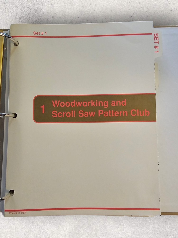 Woodworking & Scroll Saw Pattern Club Large Patterns and Craft Ideas Binder