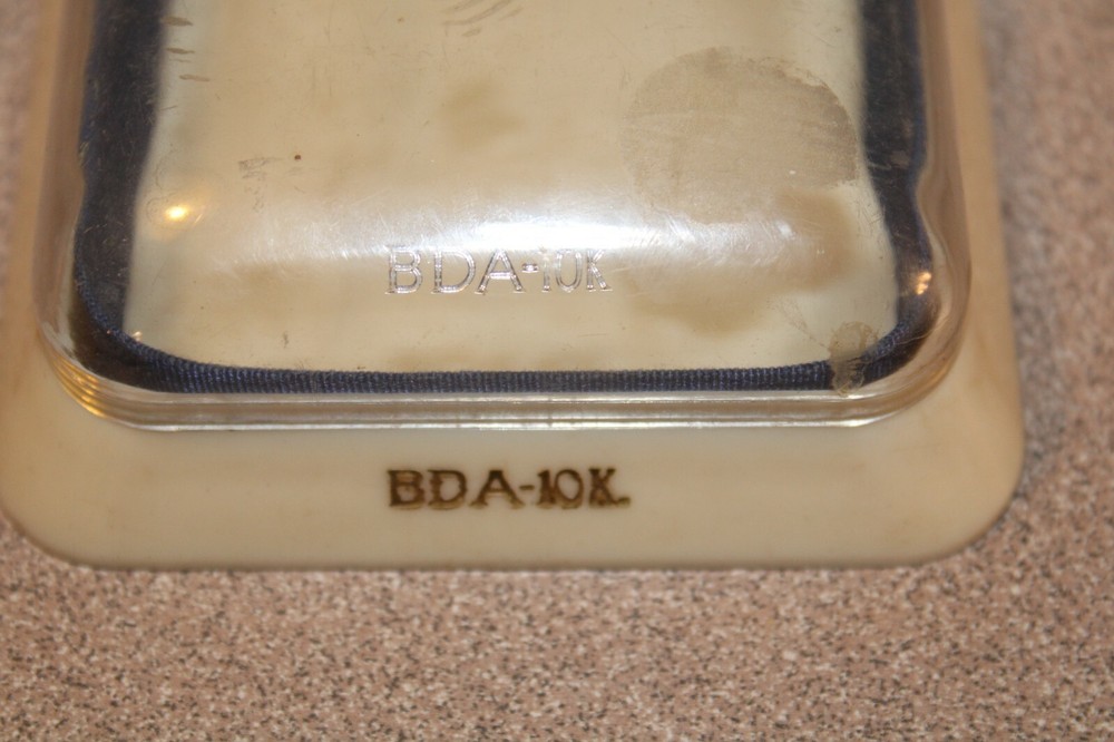 Vintage BDA 10k Plastic Jewelry Display Case