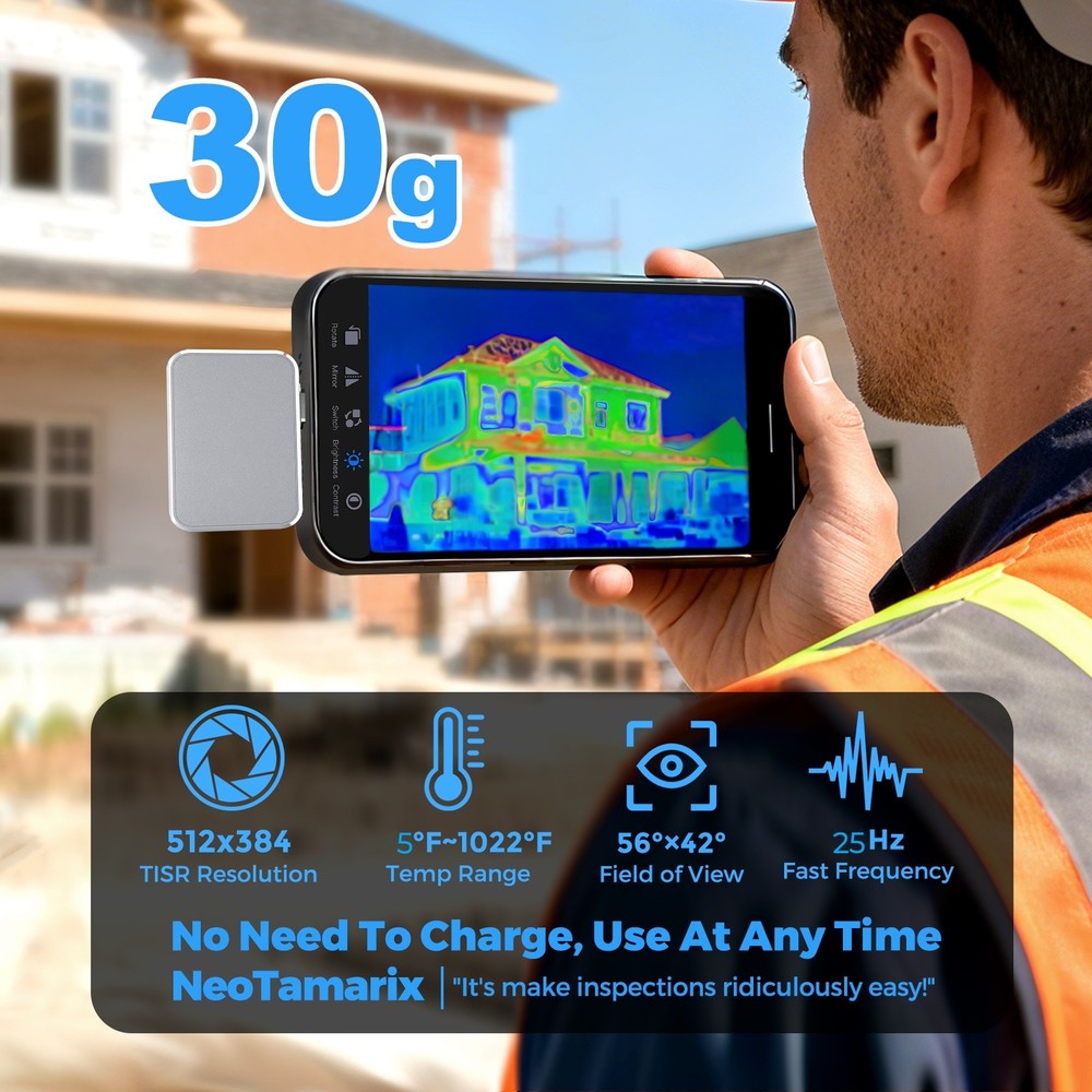 Thermal Camera for Android USB-C, 512x384 Super Resolution with Macro Lens