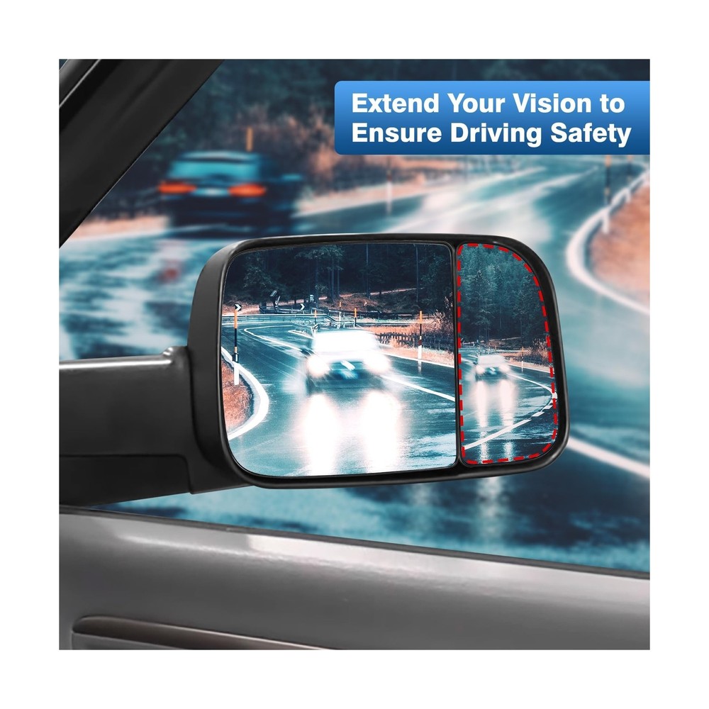 TOP-MAX 68067730AA Ram Passenger Right Side Lower Mirror Glass Replacement fo...