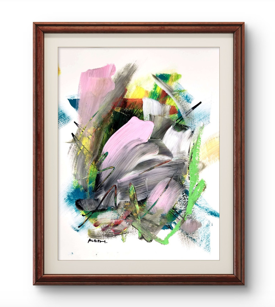 Aleph Original Art 8 14x11  Abstract Expressionism On Paper