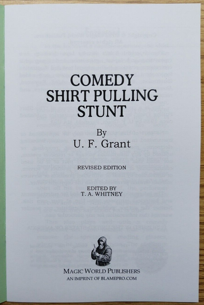 Comedy Shirt-Pulling Stunt (Hilarious bit for any act)
