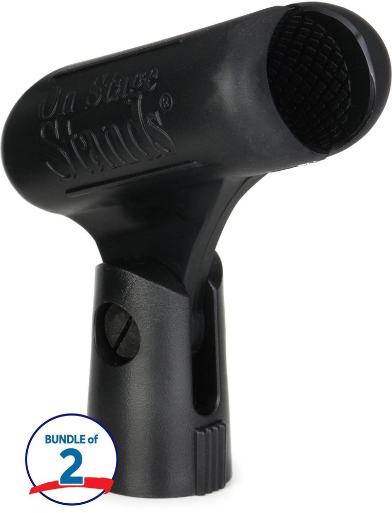 On-Stage Stands MY100 Mic Clip 2-pack Bundle