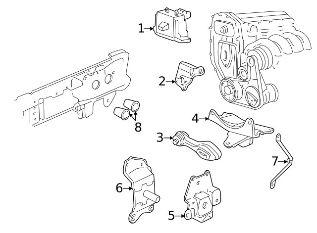 Genuine GM Upper Mount Bracket 22651092