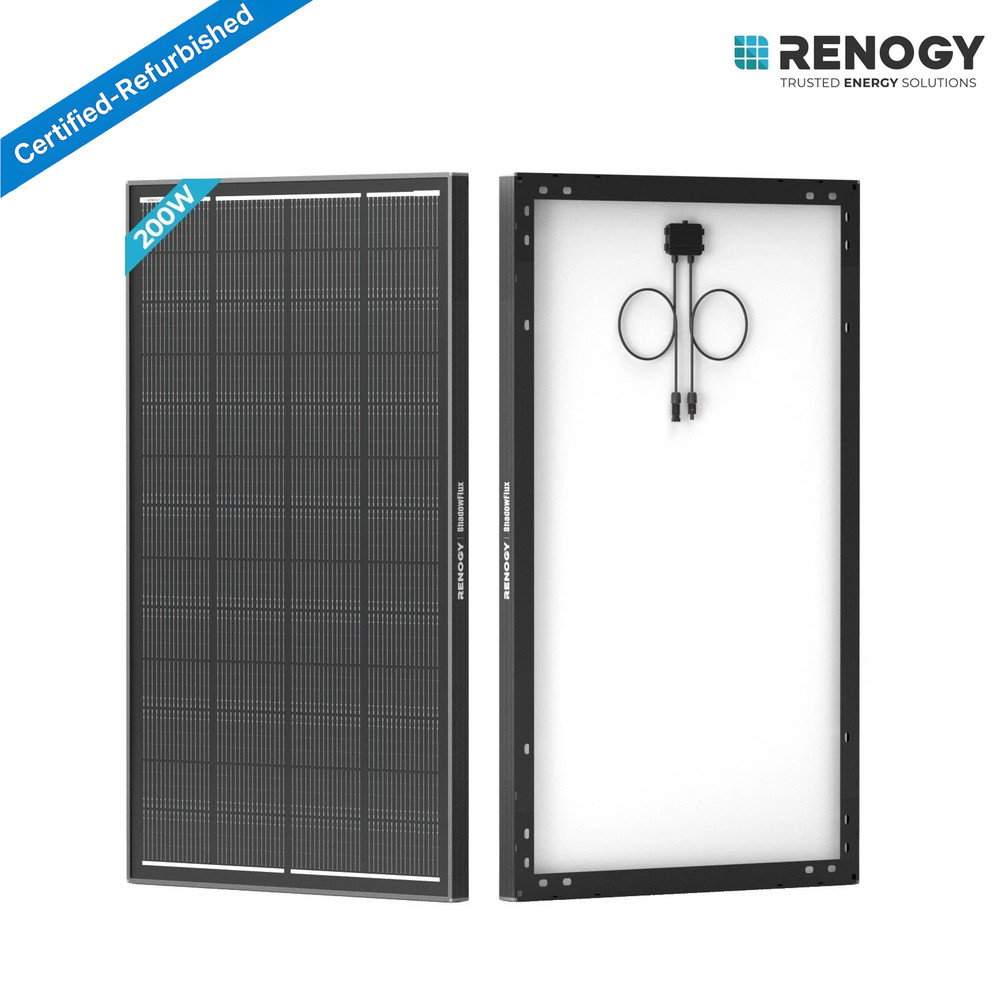 Renogy 200W 12V ShadowFlux Anti-shading Solar Panel High Efficiency Refurbished