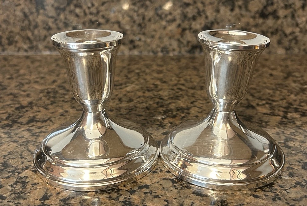 Towle Sterling Candlesticks  3” T