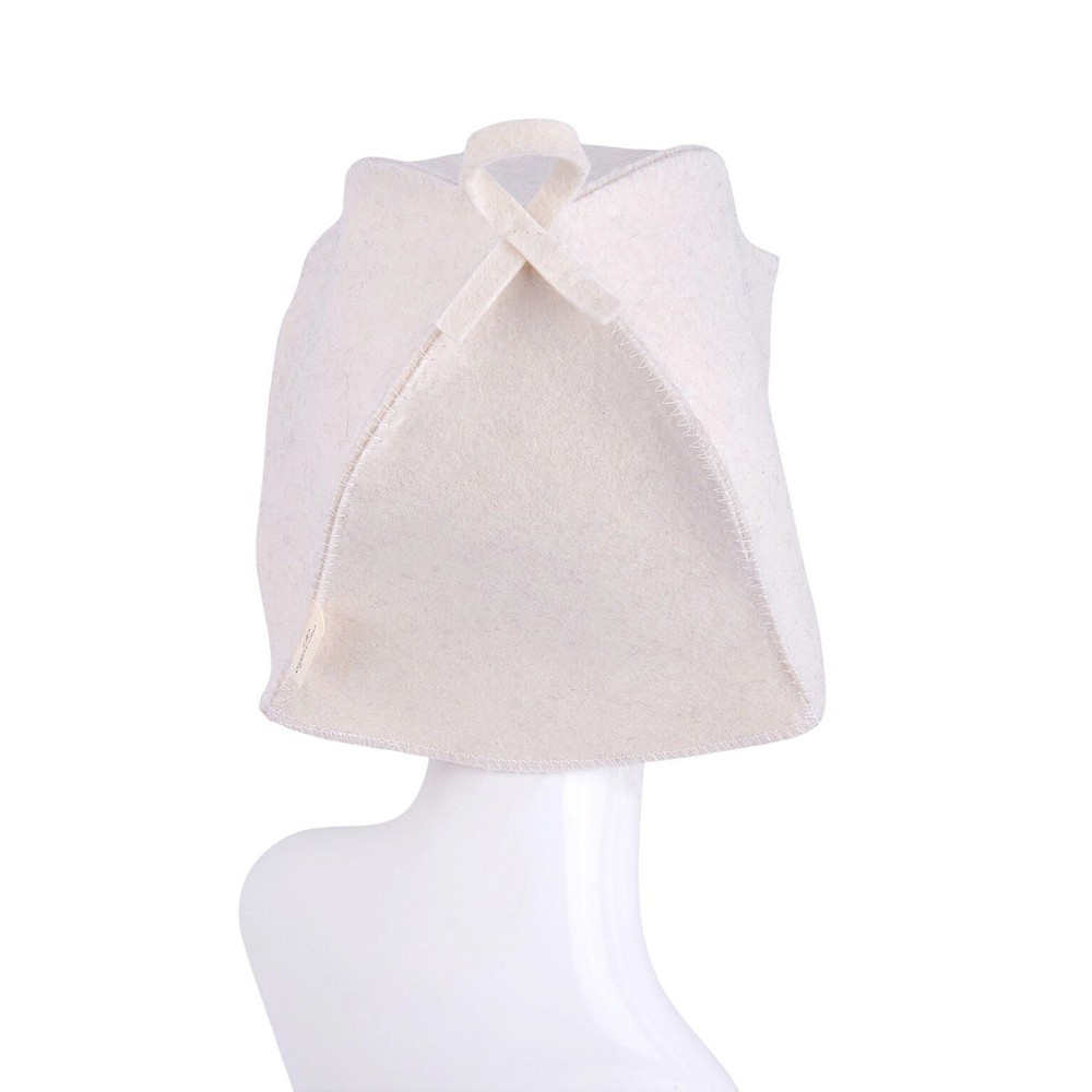 100% Wool Sauna Hat Natural Felt Russian Banya Hat Шапка для Бани