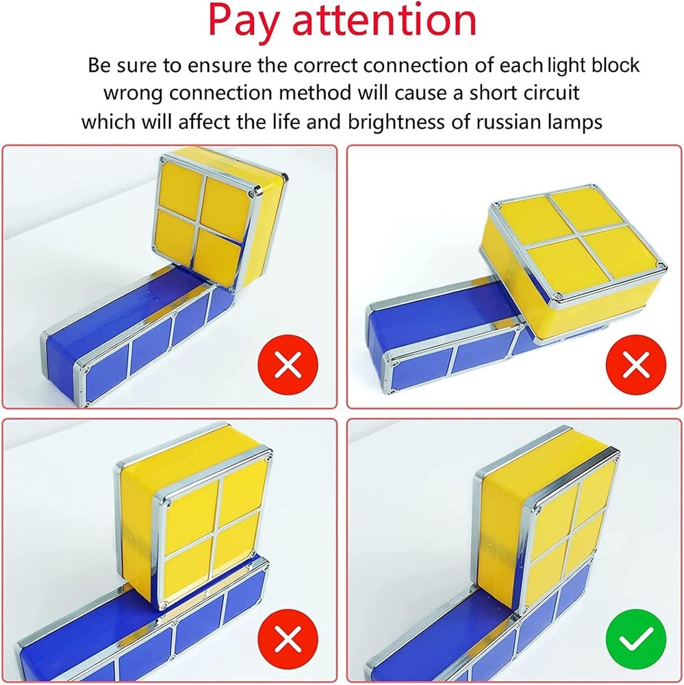 VEEKI Night Light for Kids, Stackable LED 7 Colors 3D Puzzles US Plug