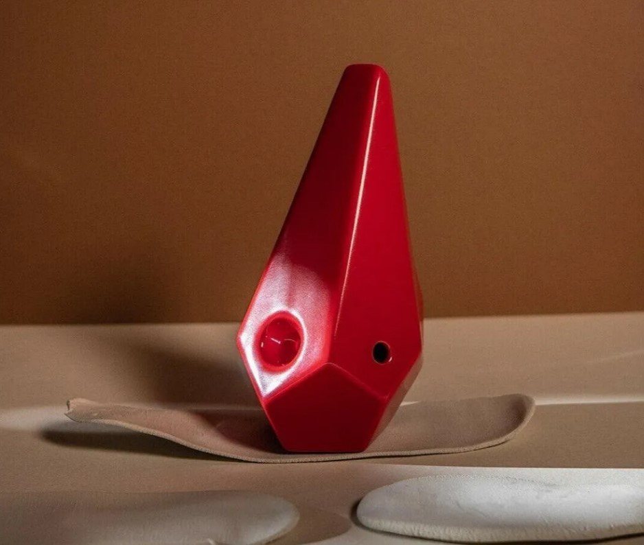 BRNT Designs Prism Ceramic Hand Pipe Red