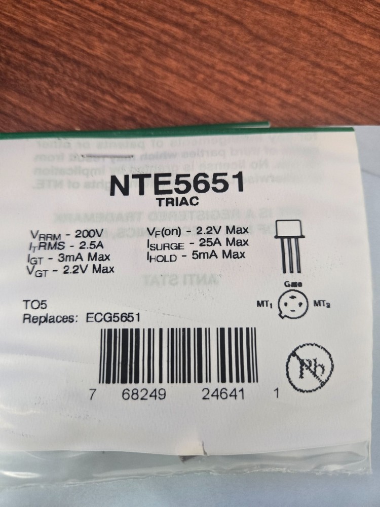 NTE5651 TRIAC