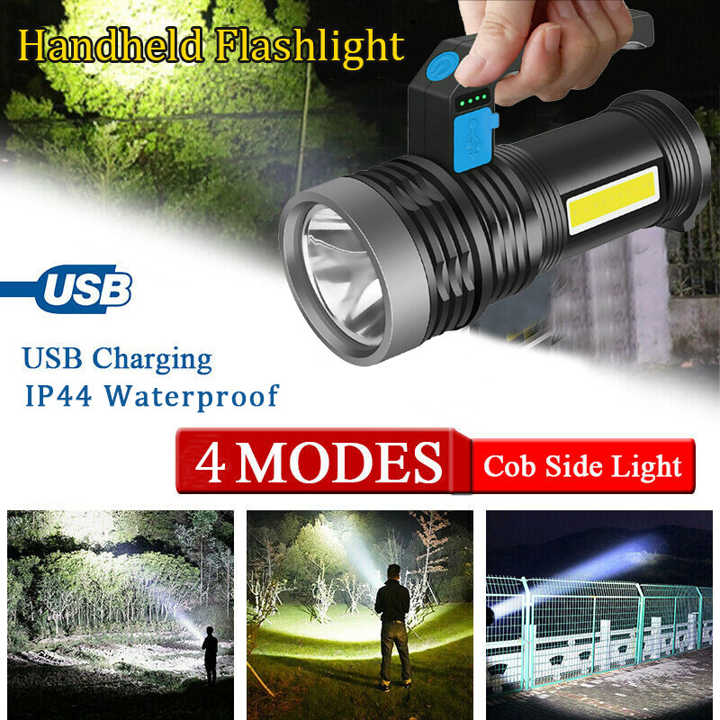 Most Powerful 1200000LM LED Rechargeable Flashlight Tactical Torch Work Light