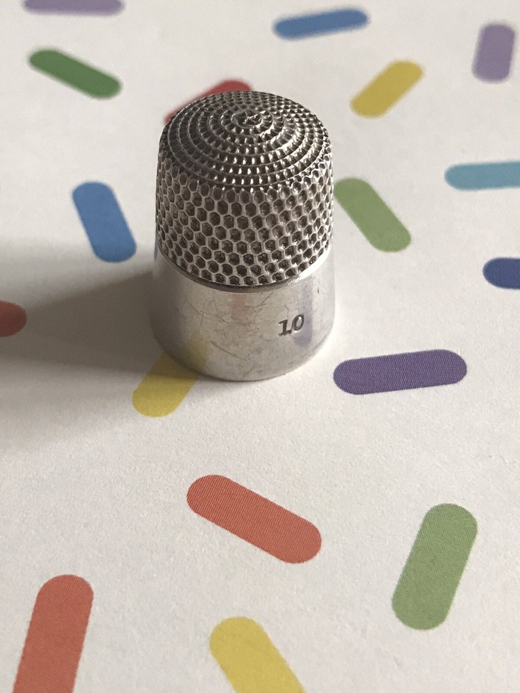 Vintage Sterling Silver Thimble Size 10 Simon Hallmark “S”