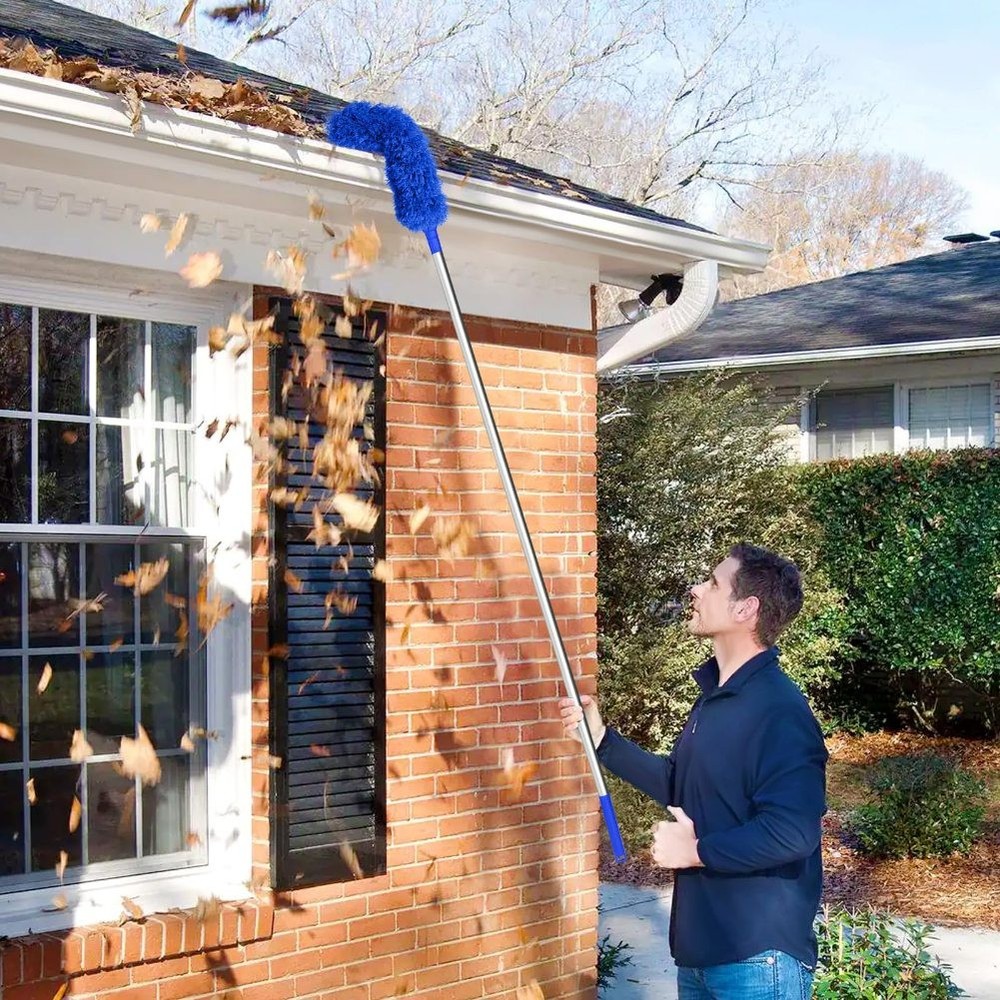 Cobweb Duster with Extension Pole, Web Brush and Washable Ceiling Duster6034