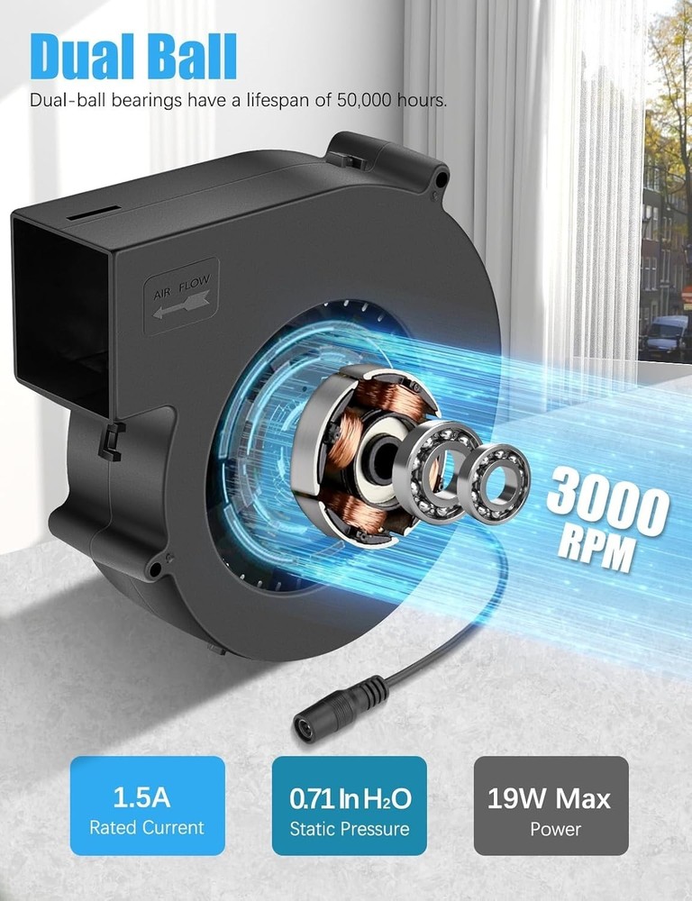 Powerful 140mm Small Fan with Speed Control for DIY Projects