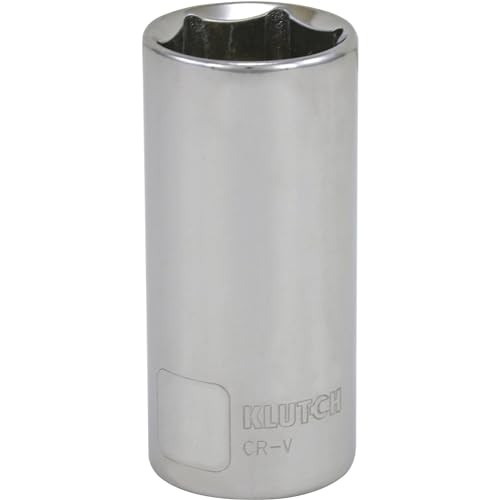 Klutch Deep Socket, Metric, 32mm, 1/2in.-Drive, 6-Pt.