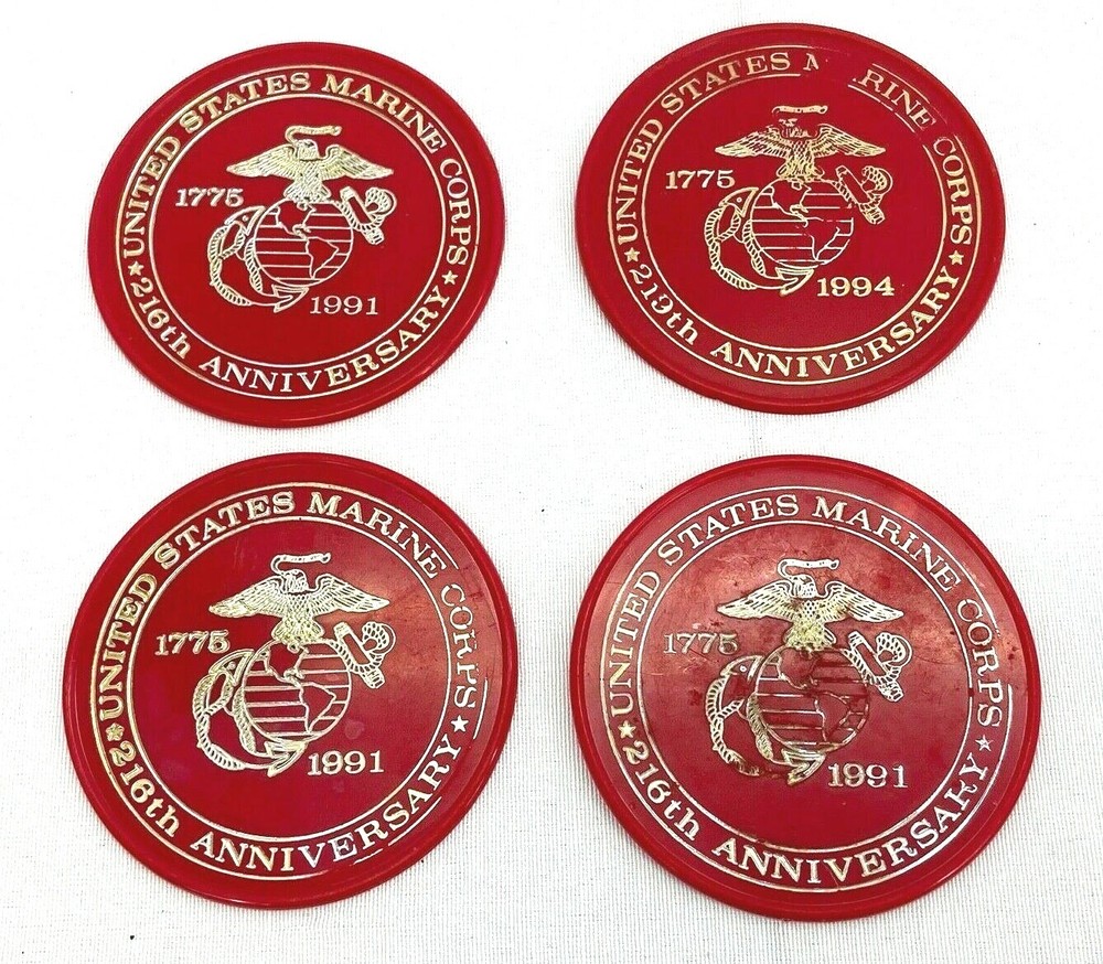 US Marine Corps Plastic Coasters