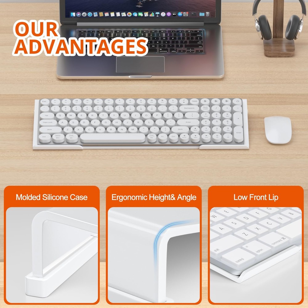 Ergonomic Tilted Computer Keyboard Stand for Comfortable Typing Support