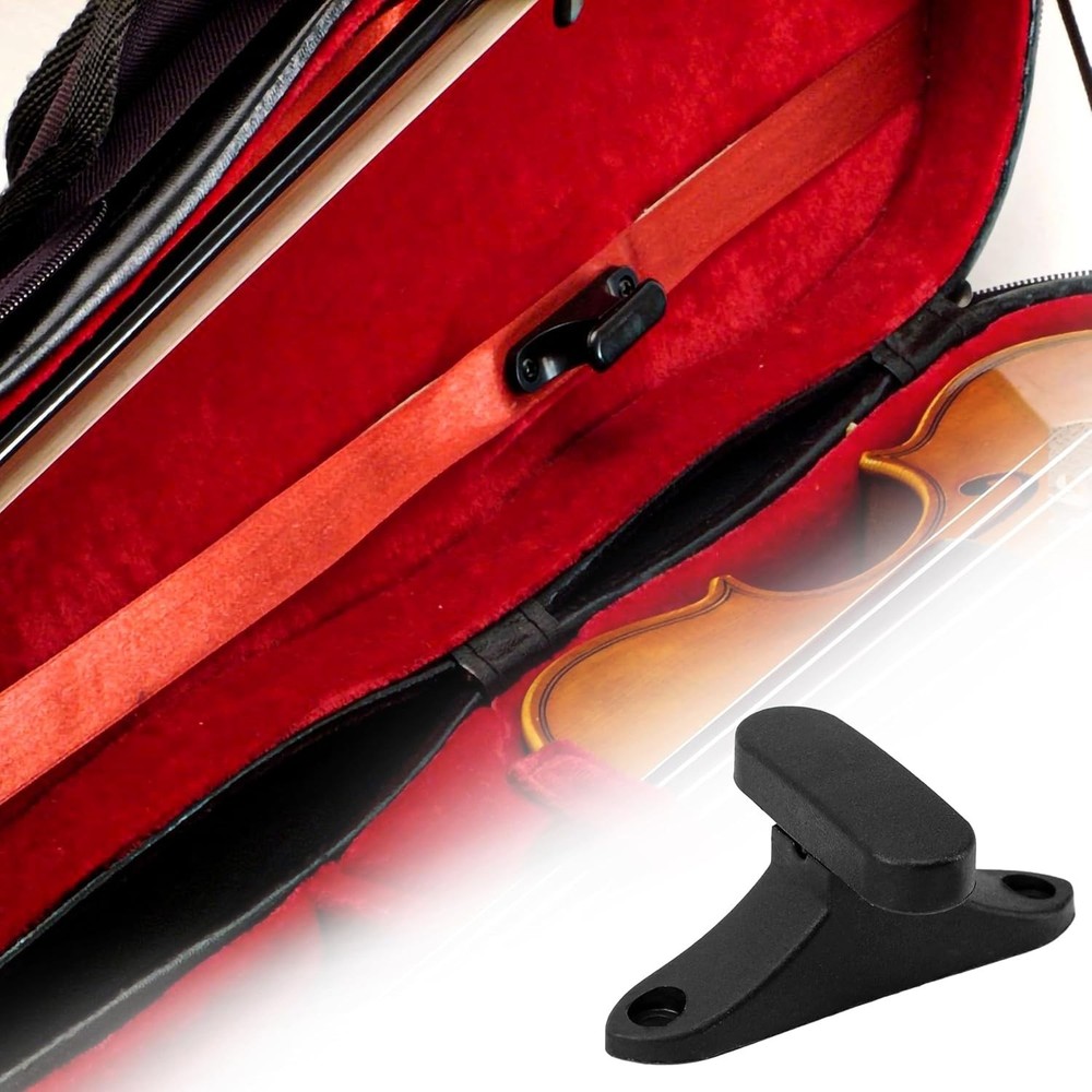 10 Pcs ABS Violin Case Bow Holders with Screw, Replacement Clips