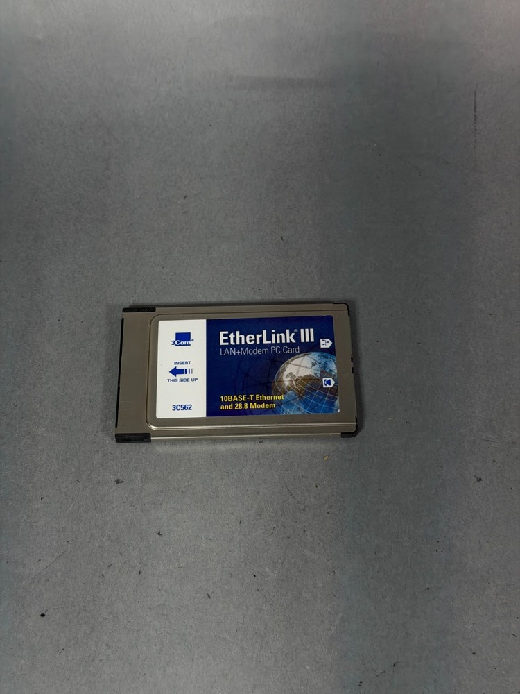 3Com EtherLink III PCMCIA Ethernet LAN PC Card + 28.8 Modem