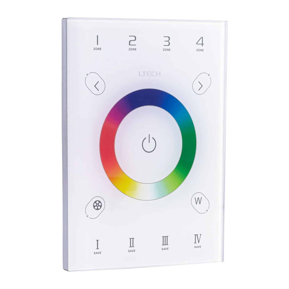 LTech UX8 Touch Panel, Wireless DMX RGBW Wall Mount LED Controller (Open Box)