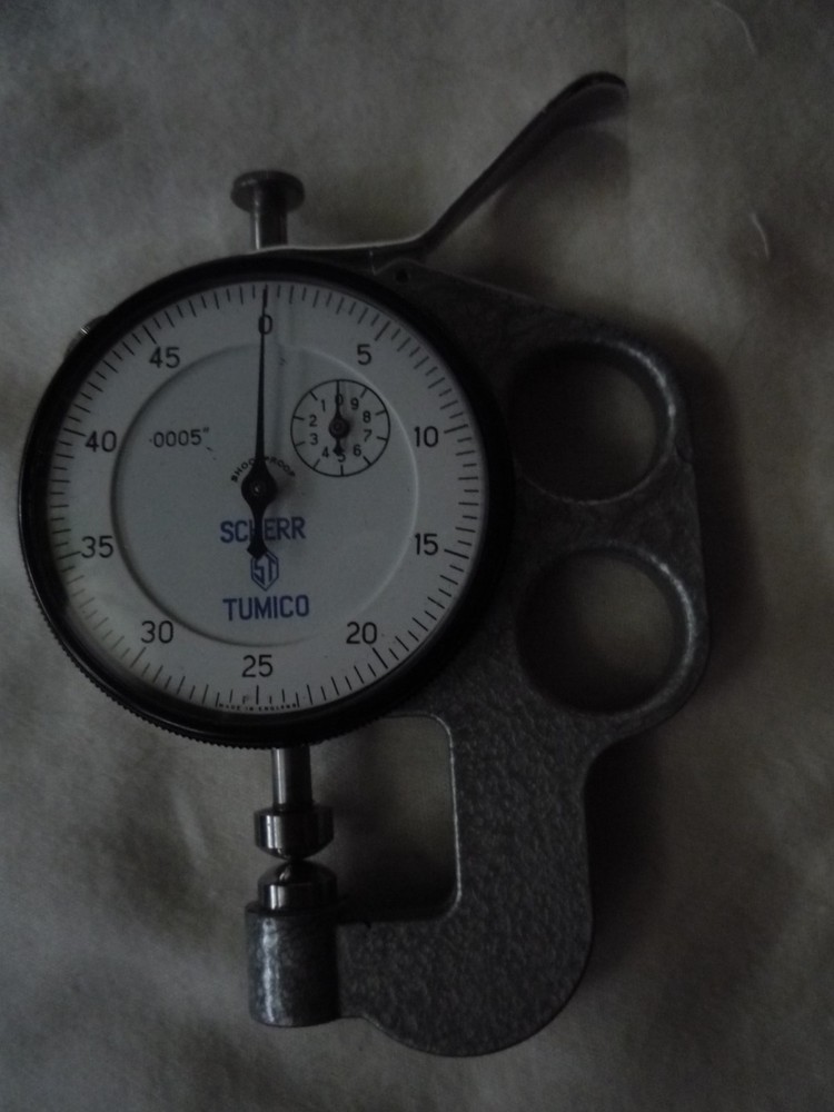 Scherr Tumico dial thickness gage .0005'