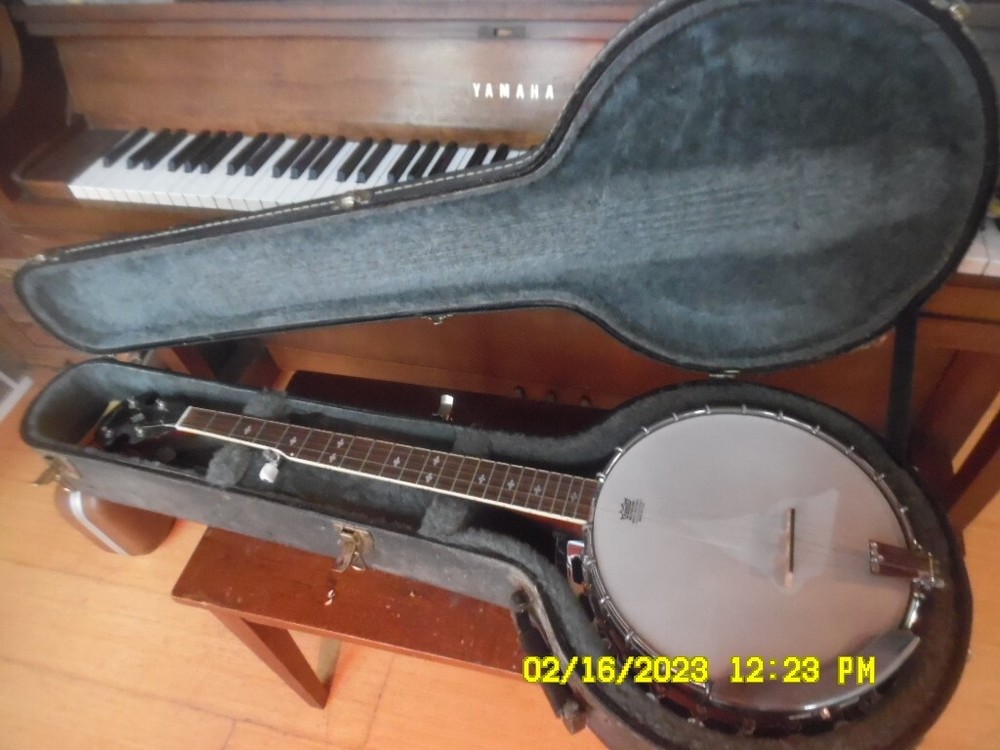 5 string alvarez banjo and hardshell case