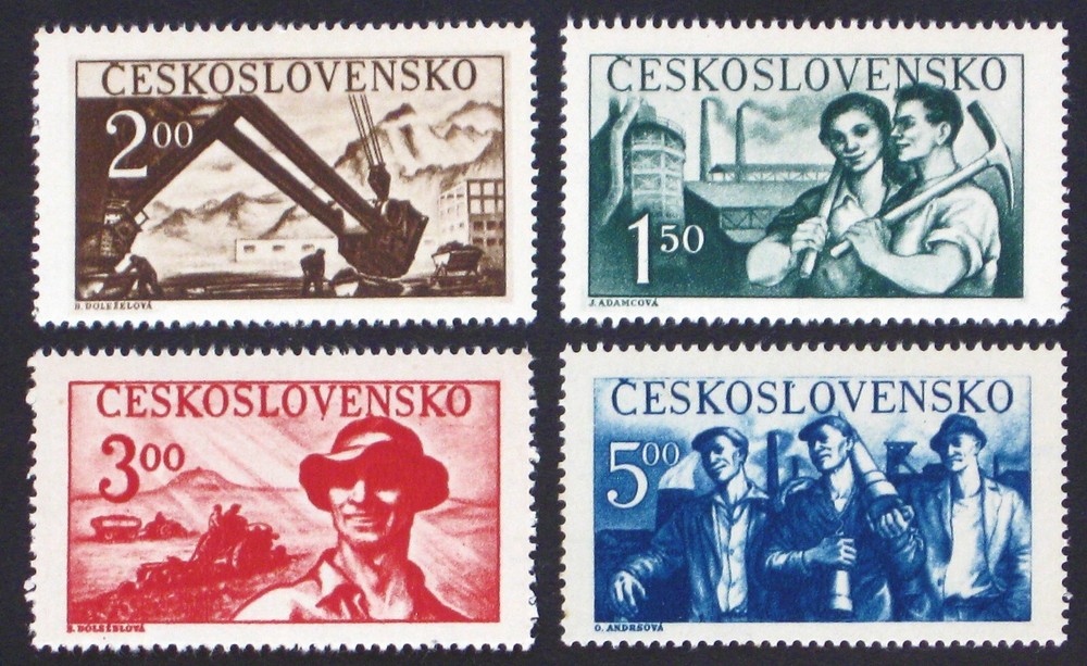 1950 Czechoslovakia 410-413 MNH
