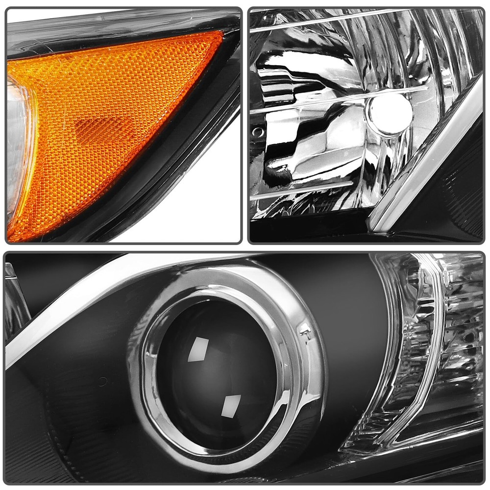 Camry 2012-2014 Black Headlight Assembly Both Sides Replacement