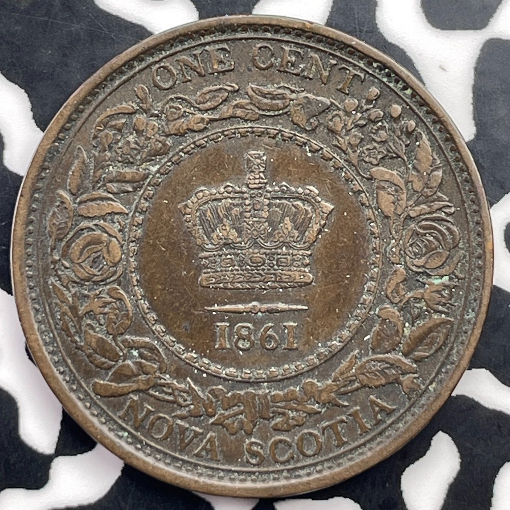1861 Nova Scotia Large Cent Lot#C2897 Nice!