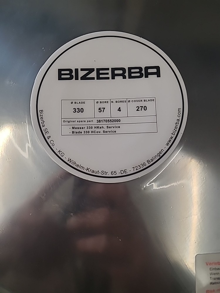 bizerba slicer blade 330 and blade guard