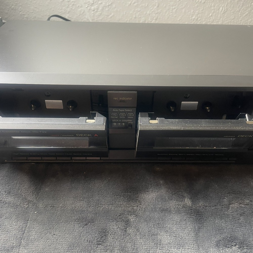 Vintage Technics RS-T22 Stereo Double Cassette Deck - Tested
