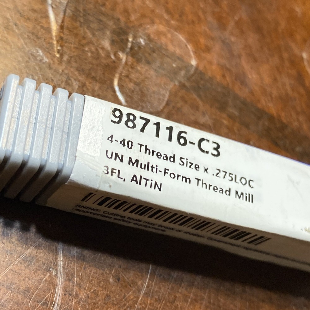 Harvey Tool 987116-C3 | 4-40 Thread 0.0890" Carbide Thread Mill (D8)