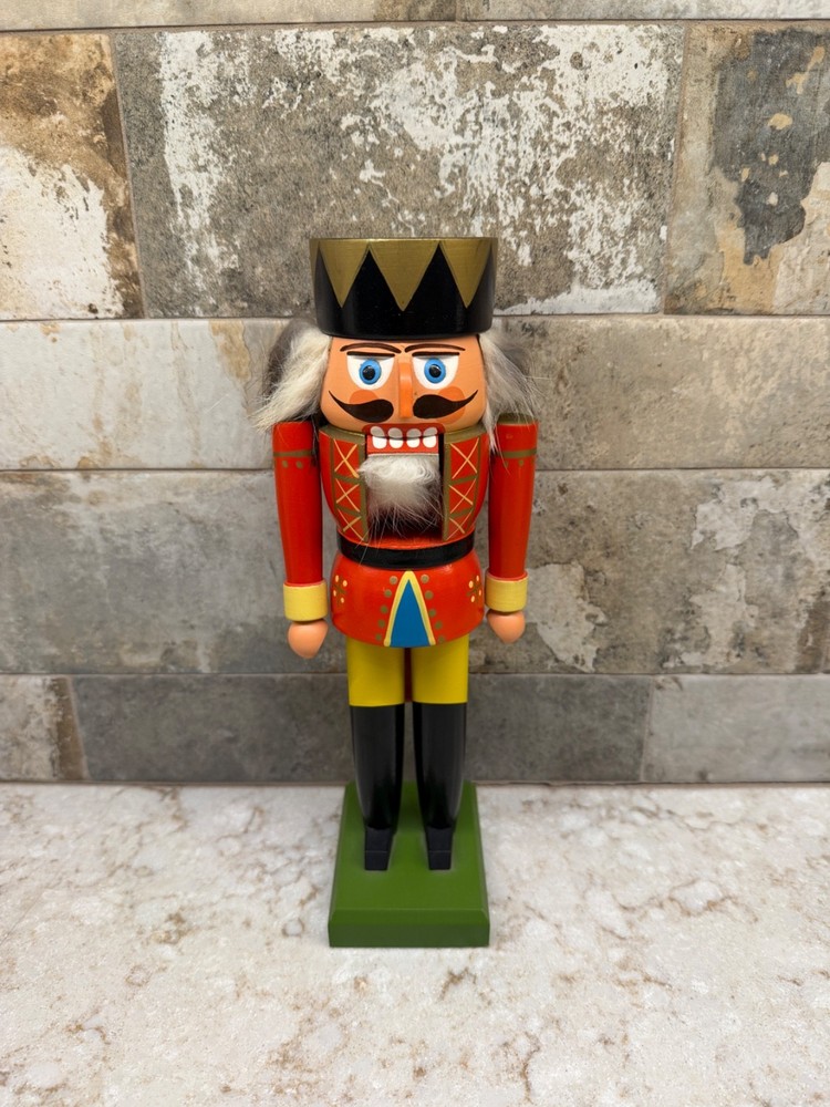Vintage Expertic Soldier King 10" Nutcracker