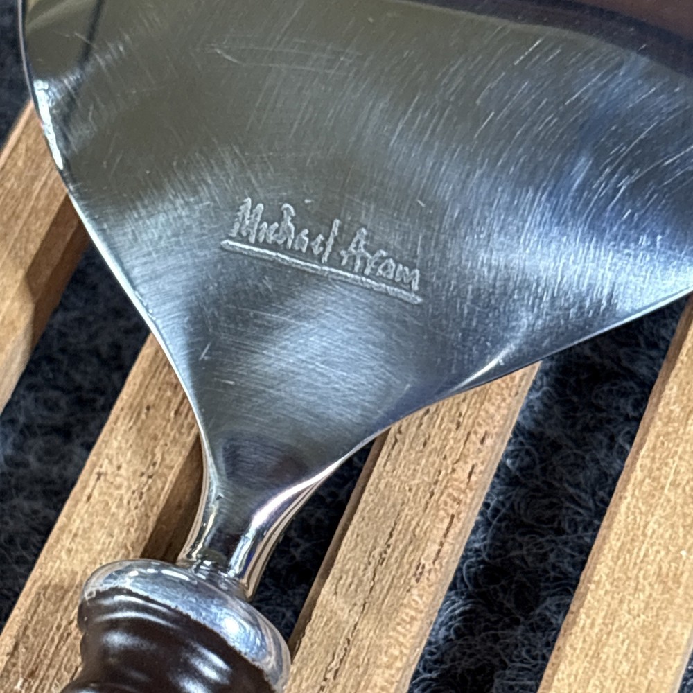 Michael Aram 2 pc. Fork & Spoon Salad Serving Set Spiral Metal Handle